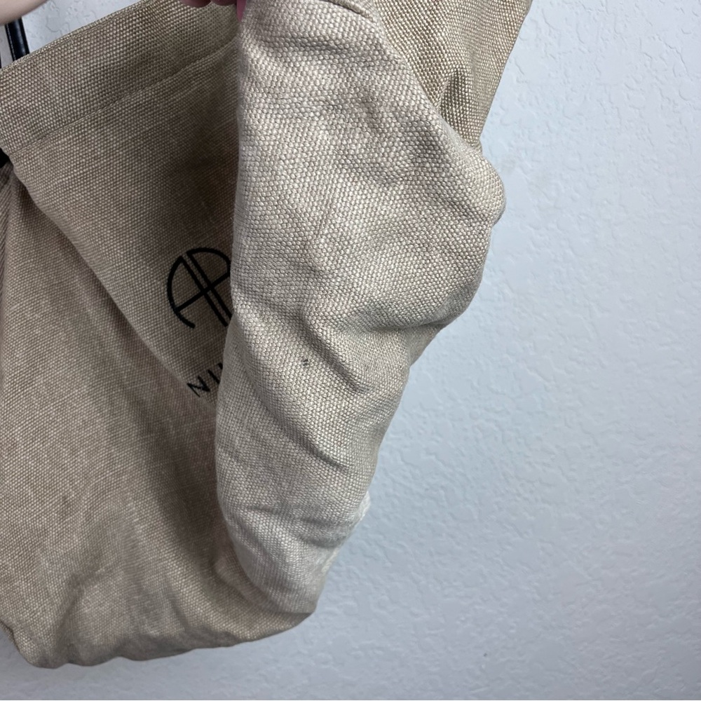 Anine Bing Saffron Large Linen Tote Travel Handbag Purse - Picture 11 of 16